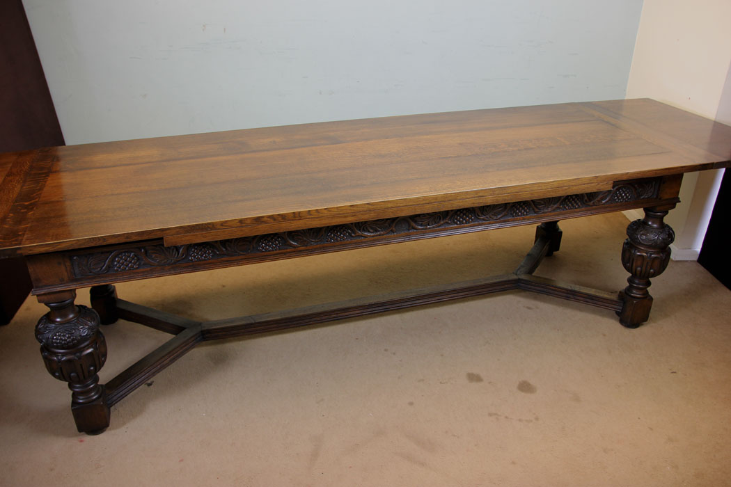 Antique Refectory Extending Dining Table.