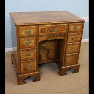 Antique Burr Walnut Queen Anne Style Desk