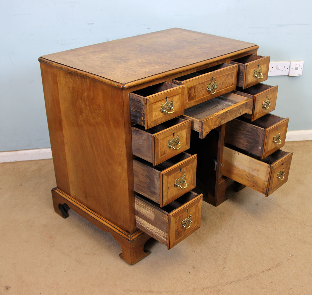 Georgian Style Antique Burr Walnut Desk.