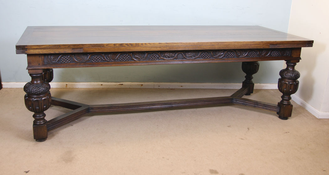 Large Oak Antique Refectory Table.