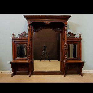 Antique Overmantle Victorian Mirror,