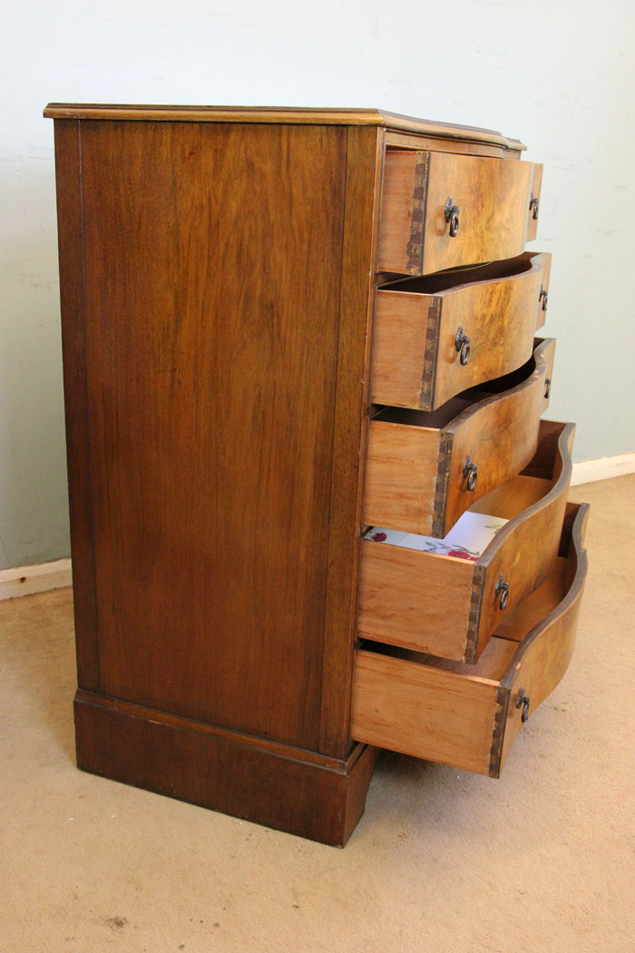 20th Century Burr Walnut Chest Drawers.