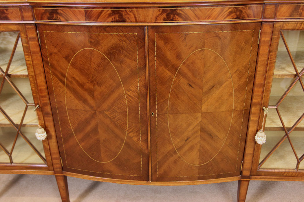 Antique Bow Front Display Cabinet,