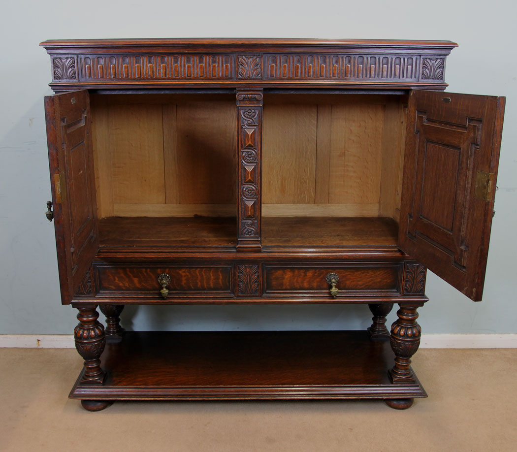 Antique Oak Cupboard Cocktail Cabinet,