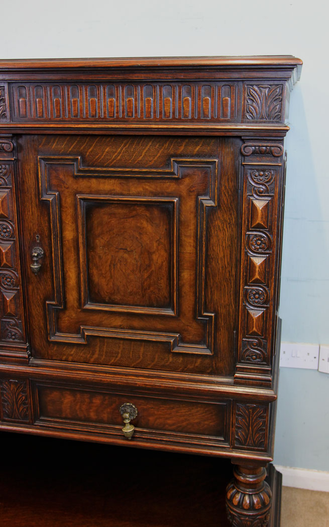 Antique Oak Sideboard, Cabinet,
