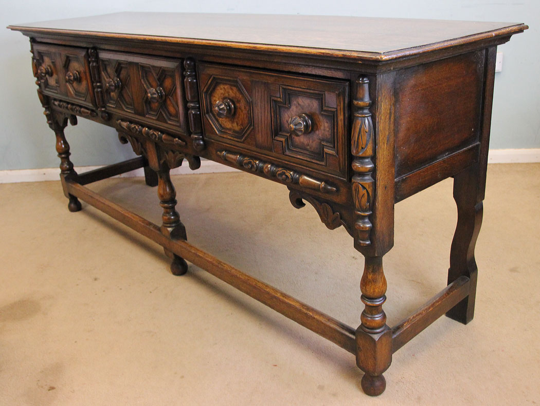 Antique Oak Sideboard Dresser Base.
