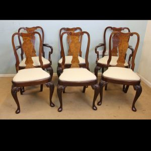 Antique Set Six Dining Chairs.