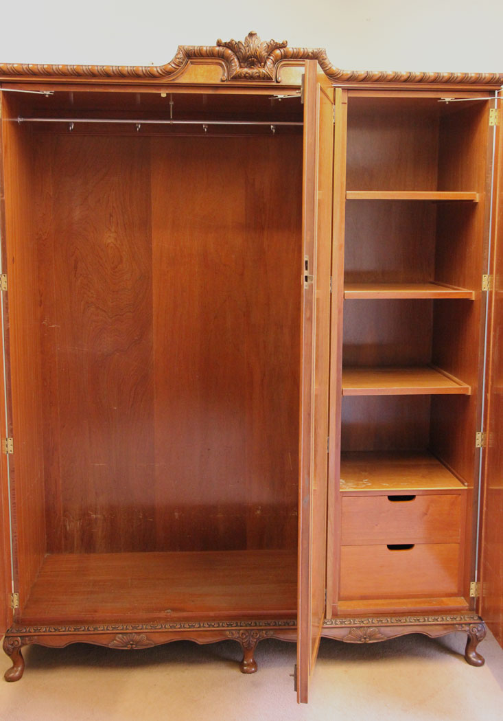 Fitted Burr Walnut Wardrobe.