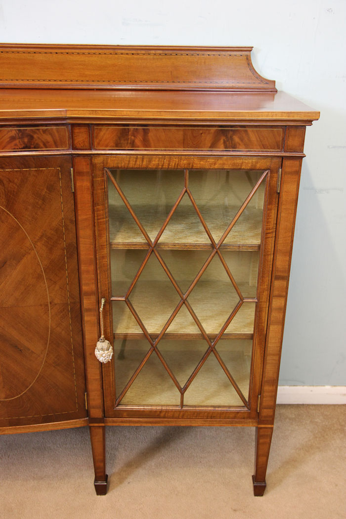 Inlaid Mahogany Antique Display Cabinet,