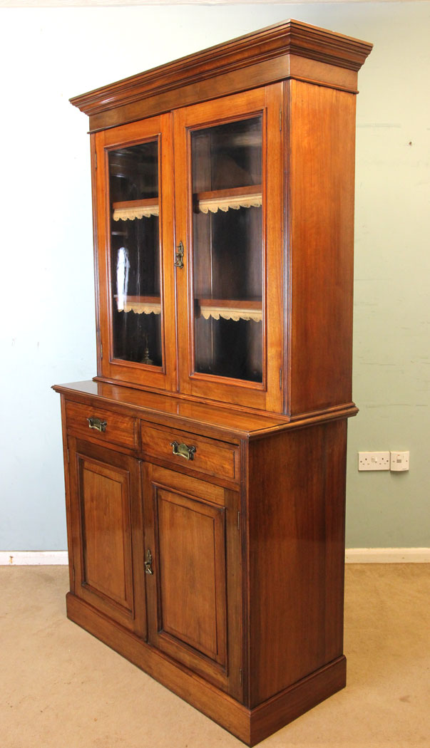 Late Victorian Antique Cupboard Bookcase,