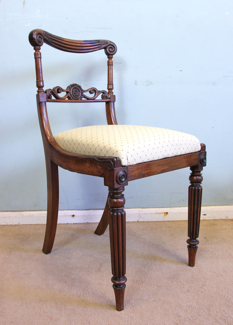 Pair Antique Bedroom Side Chairs,