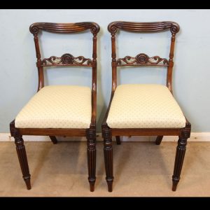 Pair Regency Antique Side Chairs,