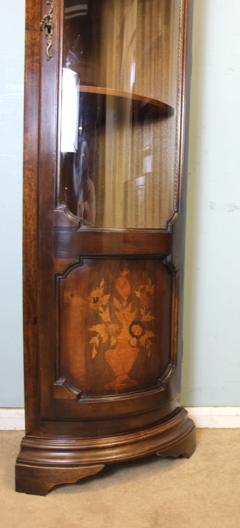 Tall Bow Front Corner Cabinet,
