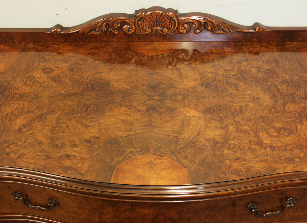 Antique Burr Walnut Sideboard,