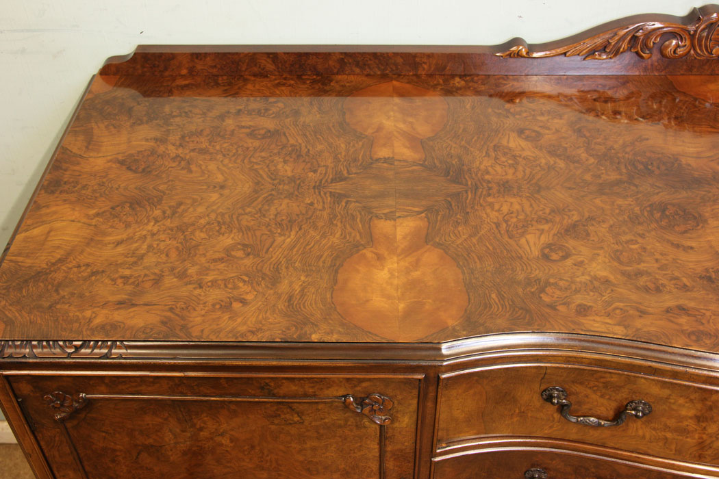 Queen Anne Style Walnut Sideboard, Server,