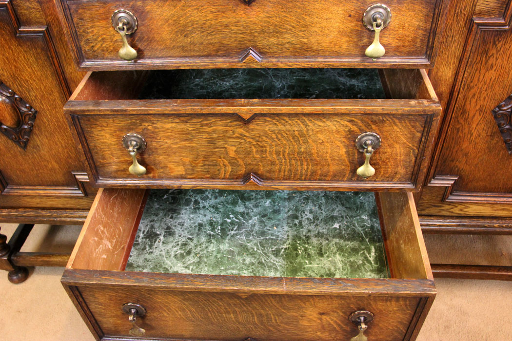 10937r12 Antique Oak Sideboard,