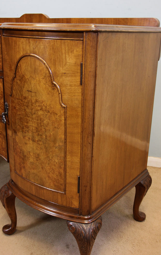 Antique Burr Walnut Chiffonier Sideboard,