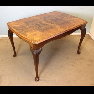 Antique Burr Walnut Extending Dining Table.