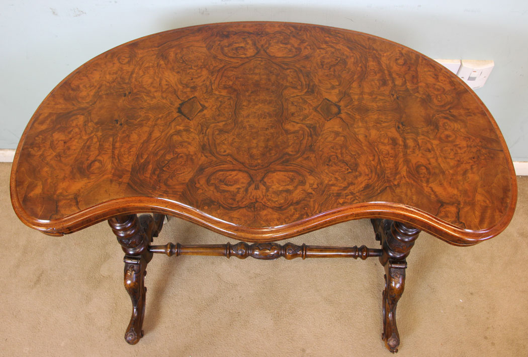 Antique Burr Walnut Side Table.