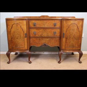 Antique Burr Walnut Sideboard Server