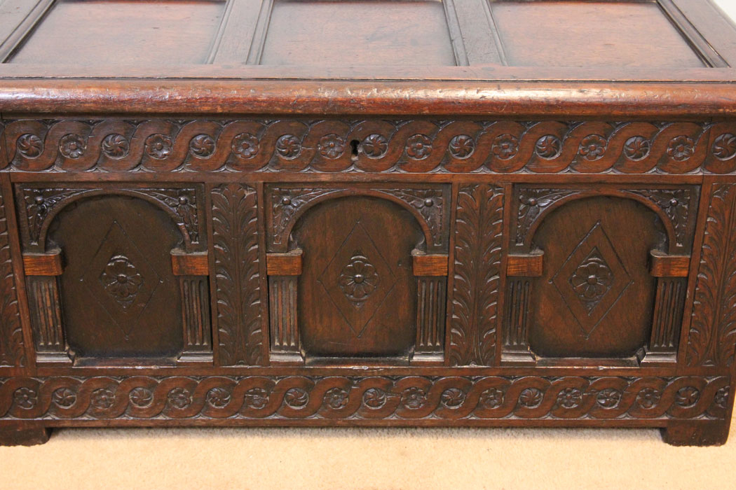 Antique Carved Coffer,