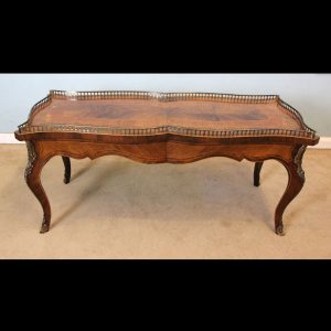 Antique Rosewood Inlaid Shaped Coffee Table