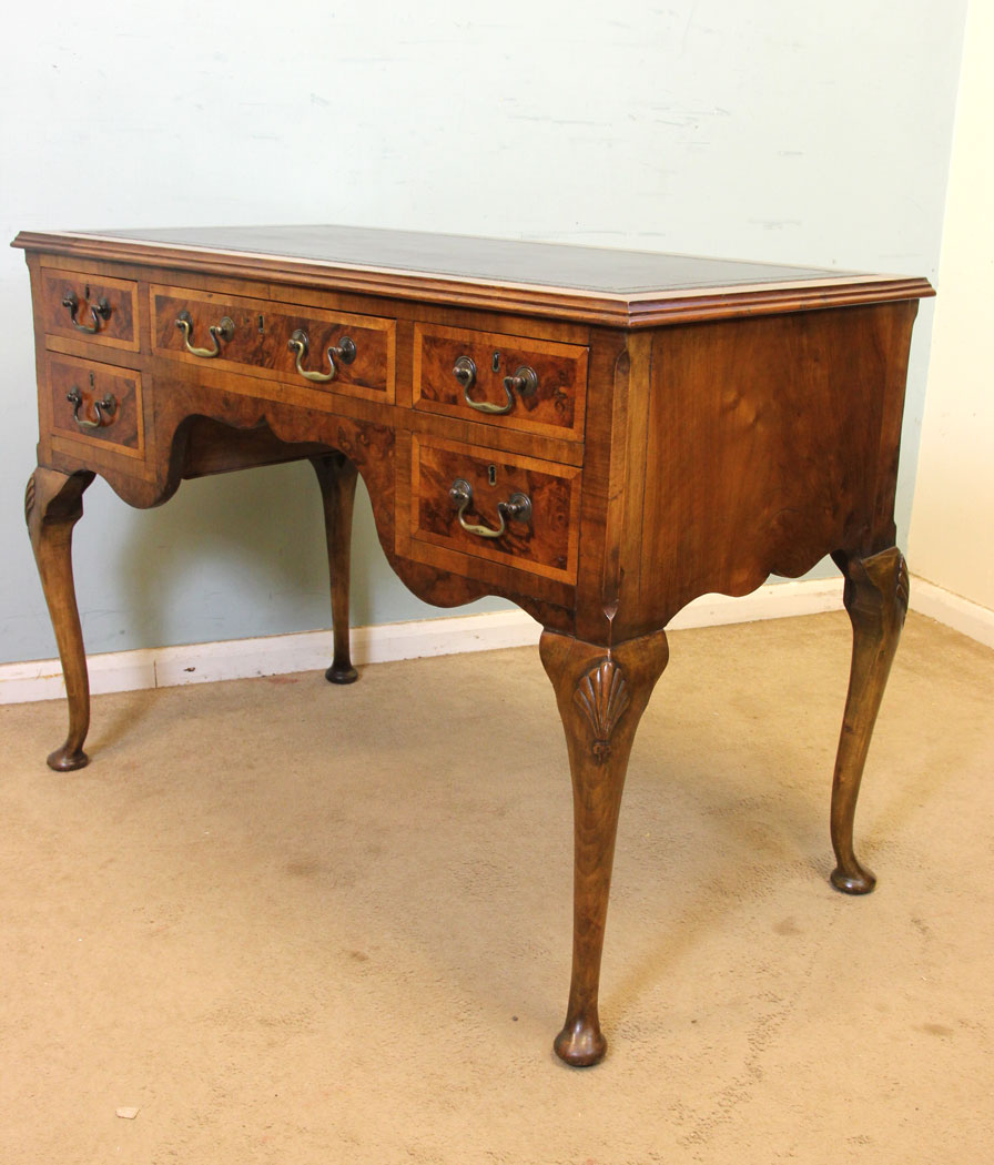 Antique Figured Walnut Writing Desk,