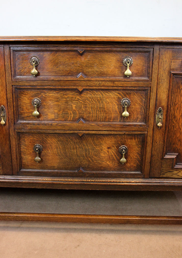 Antique Jacobean Oak Barley Twist Sideboard,
