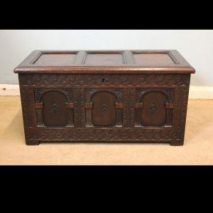 Antique Walnut Small Chest Coffer.