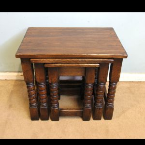 Antique Oak Nest Three Tables