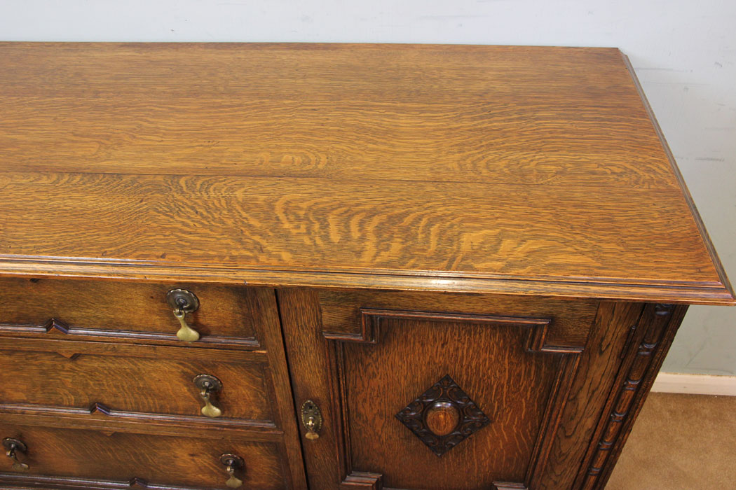 Antique Oak Sideboard Server,