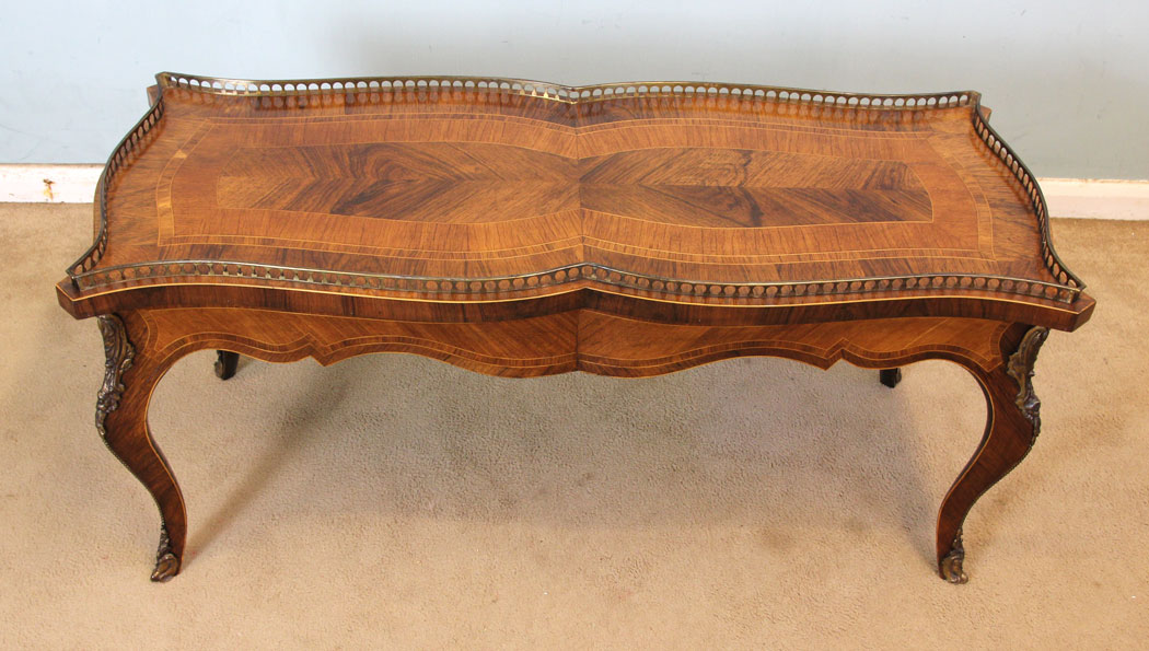 Antique Rosewood Inlaid Coffee Table,