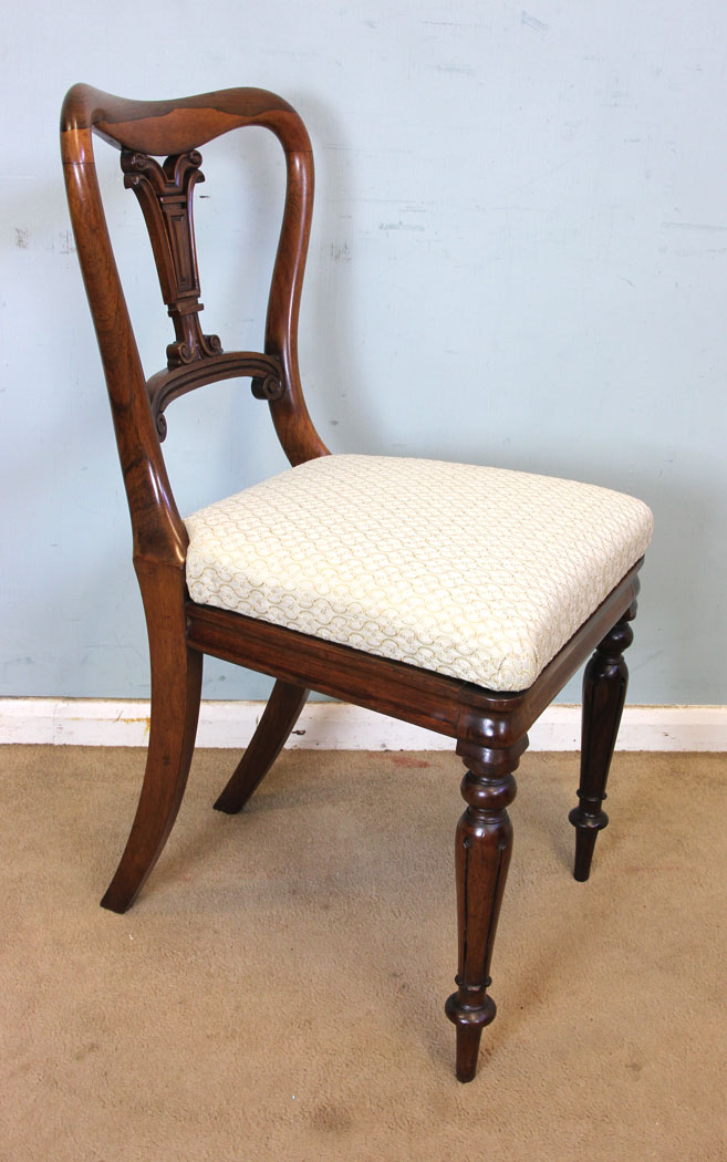 Antique Rosewood Single Desk Chair.