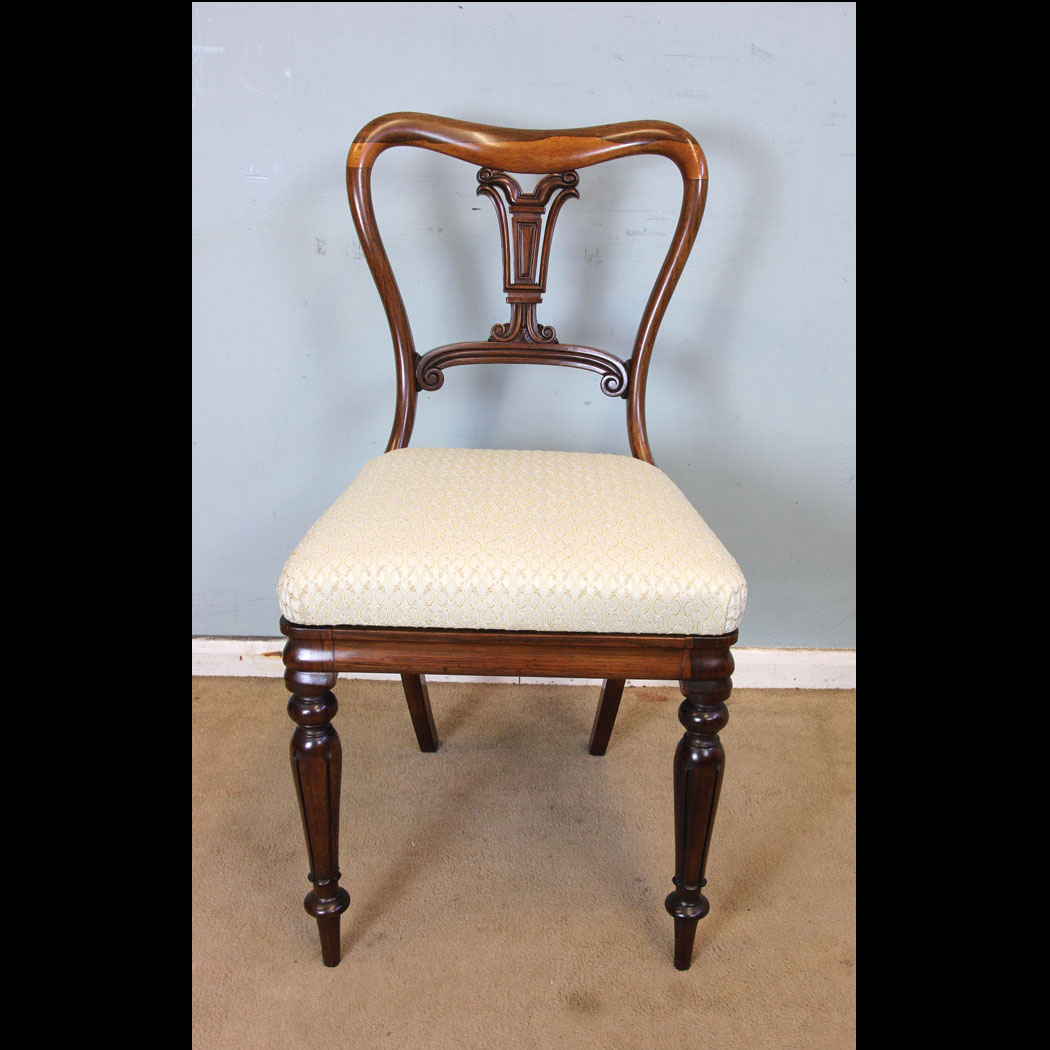 Antique Single Desk Chair. Antique 19th Century Rosewood Desk / Dressing Table Side Chair