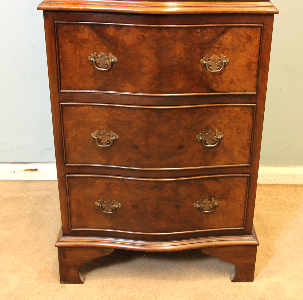Antique Small Walnut Chest on Chest,
