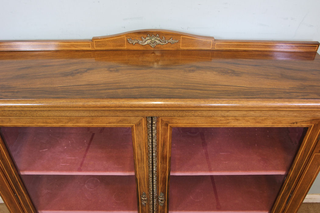 Antique Walnut Display Cabinet,