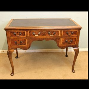 Antique Walnut Kneehole Writing Desk
