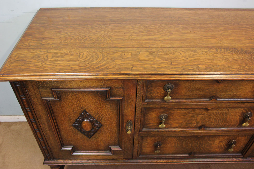 Antique jacobean Oak Sideboard,