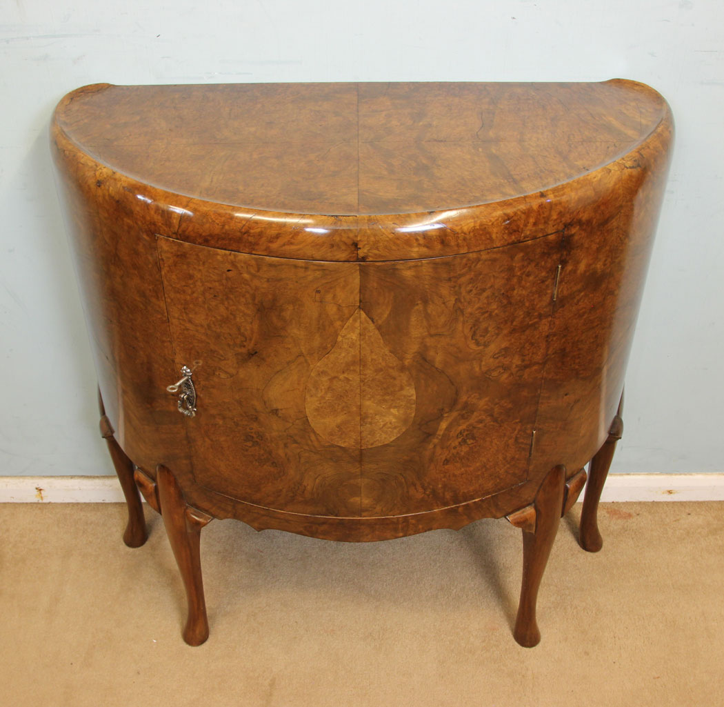 Burr Walnut Antique Side Cabinet,