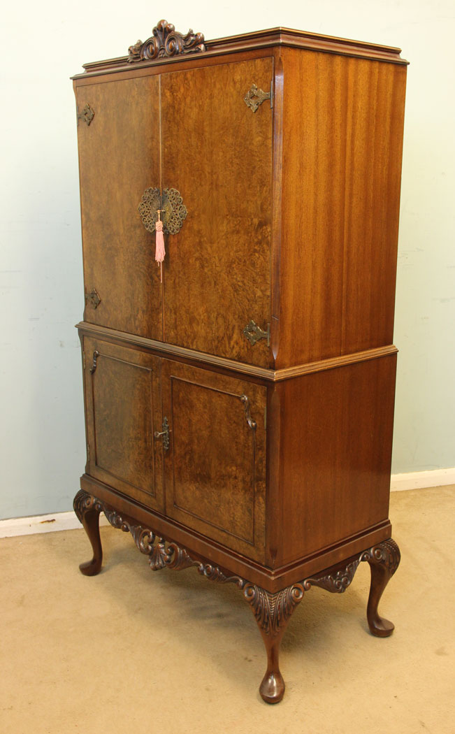 Burr Walnut Drinks Cabinet,