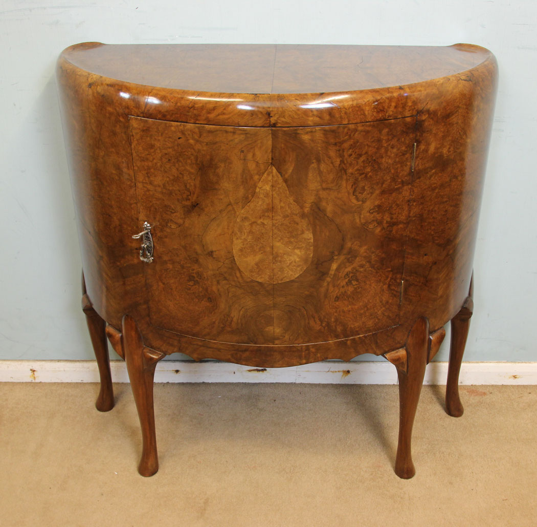 Demi Lune Antique Sideboard Side Cabinet,