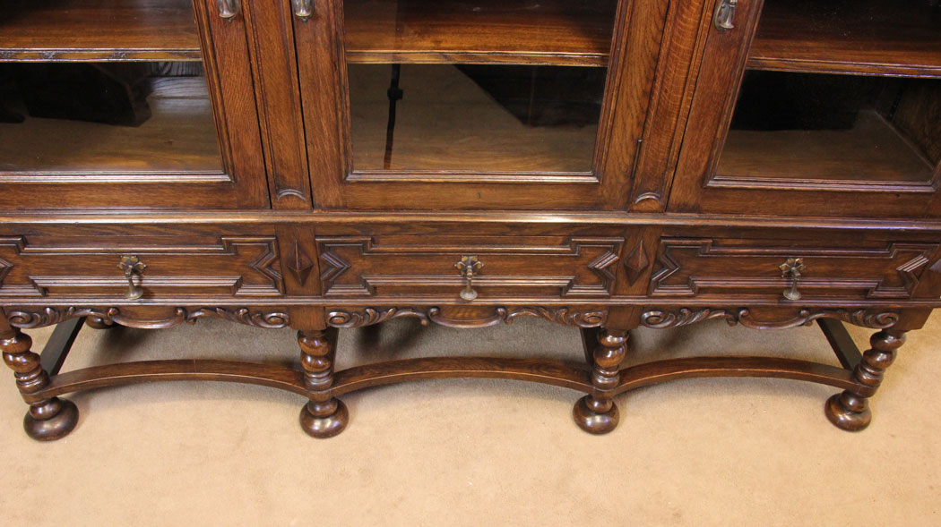 Quality Antique Oak Bookcase,