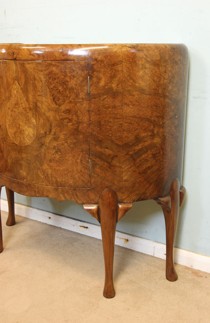Queen Anne Style Antique Side Cabinet,