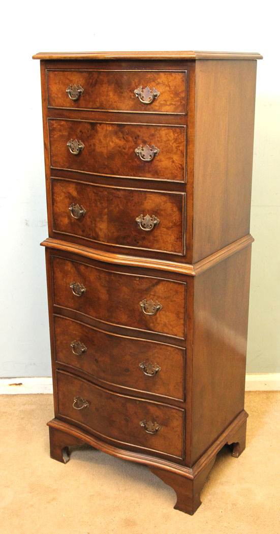 Small Antique Burr Walnut Chest Drawers,