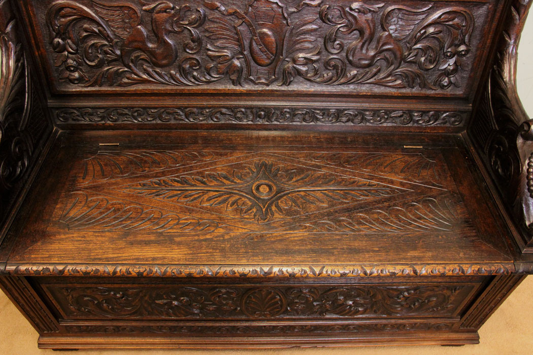 Victorian Antique Box Settle,