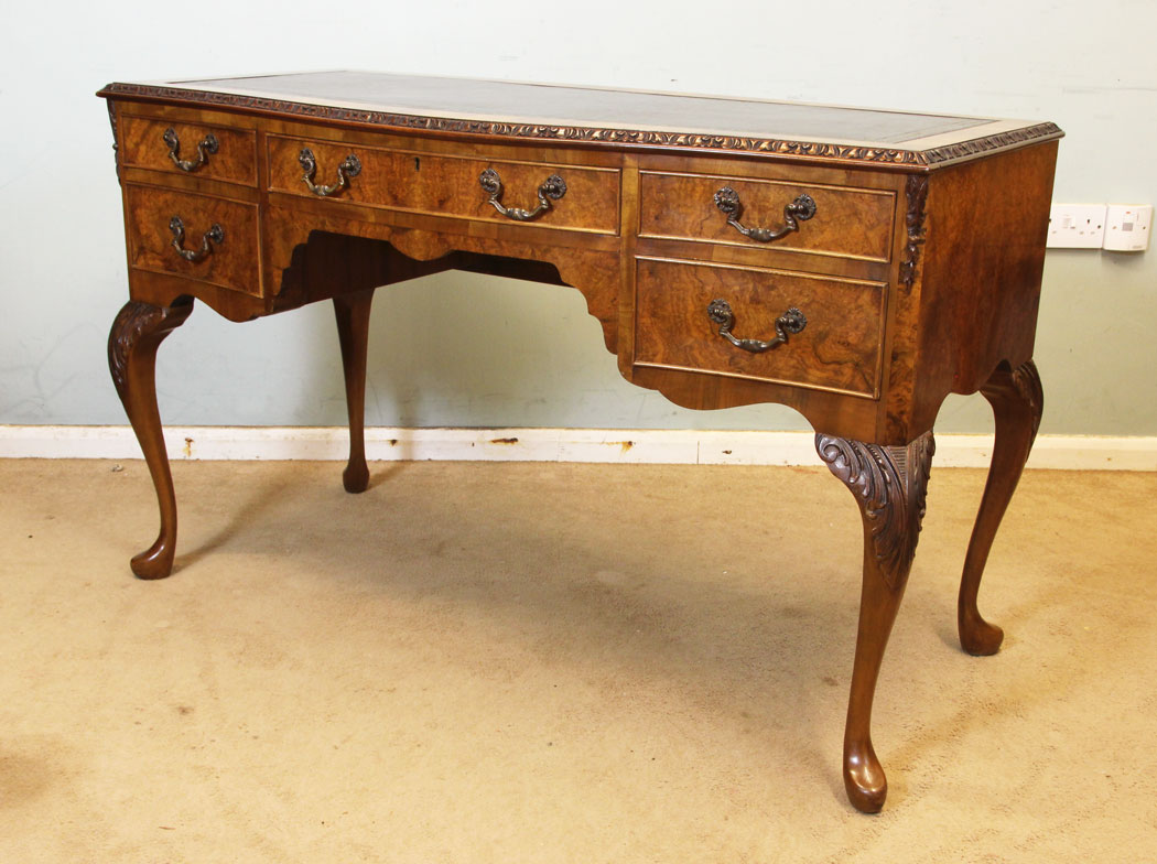 Antique Burr Walnut Ladies Writing Desk,