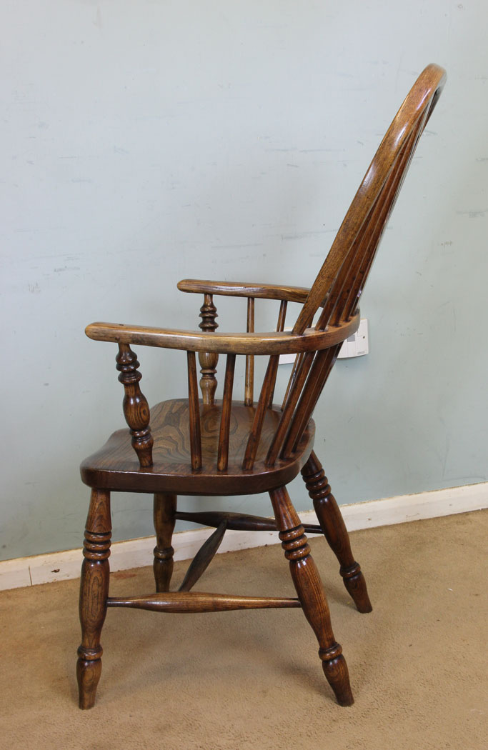 10969r8 Antique Ash Elm Windsor Chair, Antique Windsor Chair