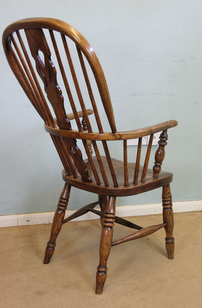 10969r9 Antique Armchair Windsor Chair, Antique Windsor Chair