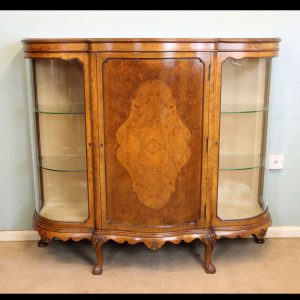Antique Burr Walnut Credenza Sideboard