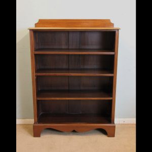 Antique Edwardian Mahogany Open Bookcase